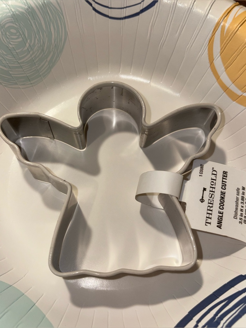 Threshold Angel Cookie Cutter - Silver Metal new